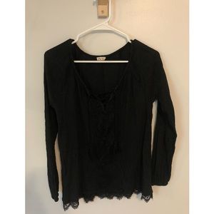 Black Hollister Long Sleeve Blouse